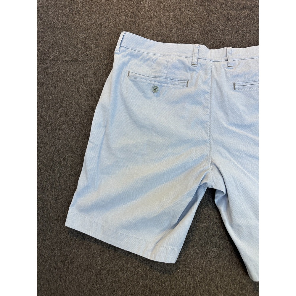 Ted Baker London Tailored Slim Fit Light Blue Micro-Check Shorts Men's Size 40 R - Picture 9 of 16